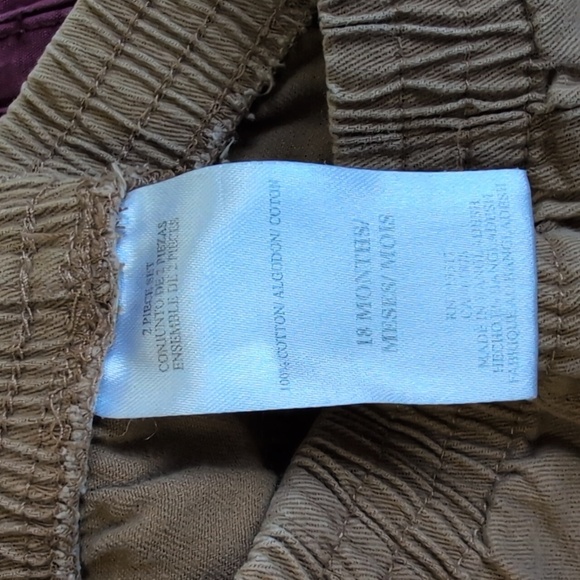 children's place 2-pack cotton joggers pants bundle 12-18 months baby boy - Picture 2 of 9